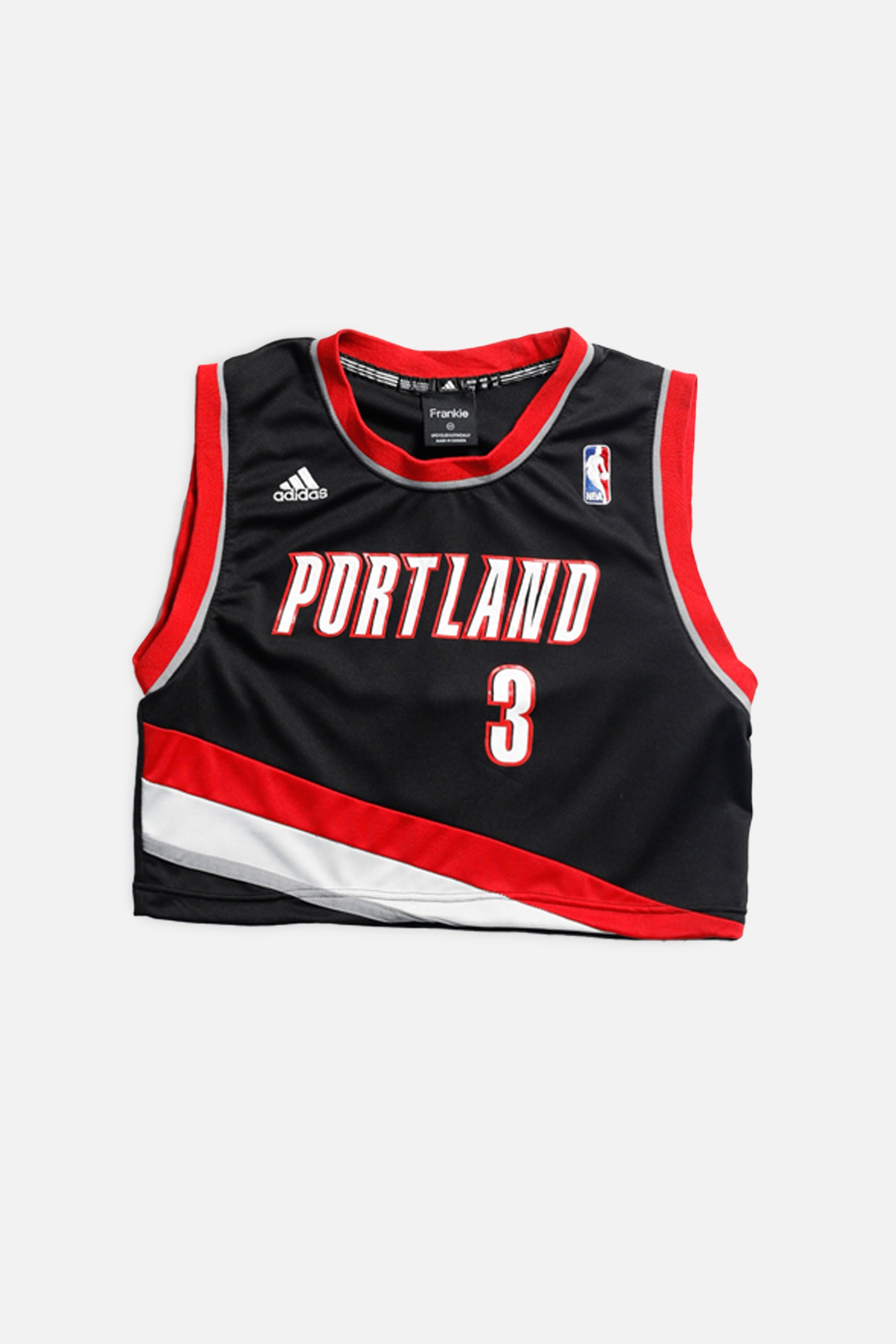 Rework Portland Trail Blazers NBA Crop Jersey - XS-JERSEYS-NBA-XS-Frankie Collective Rare Vintage Streetwear Reworks