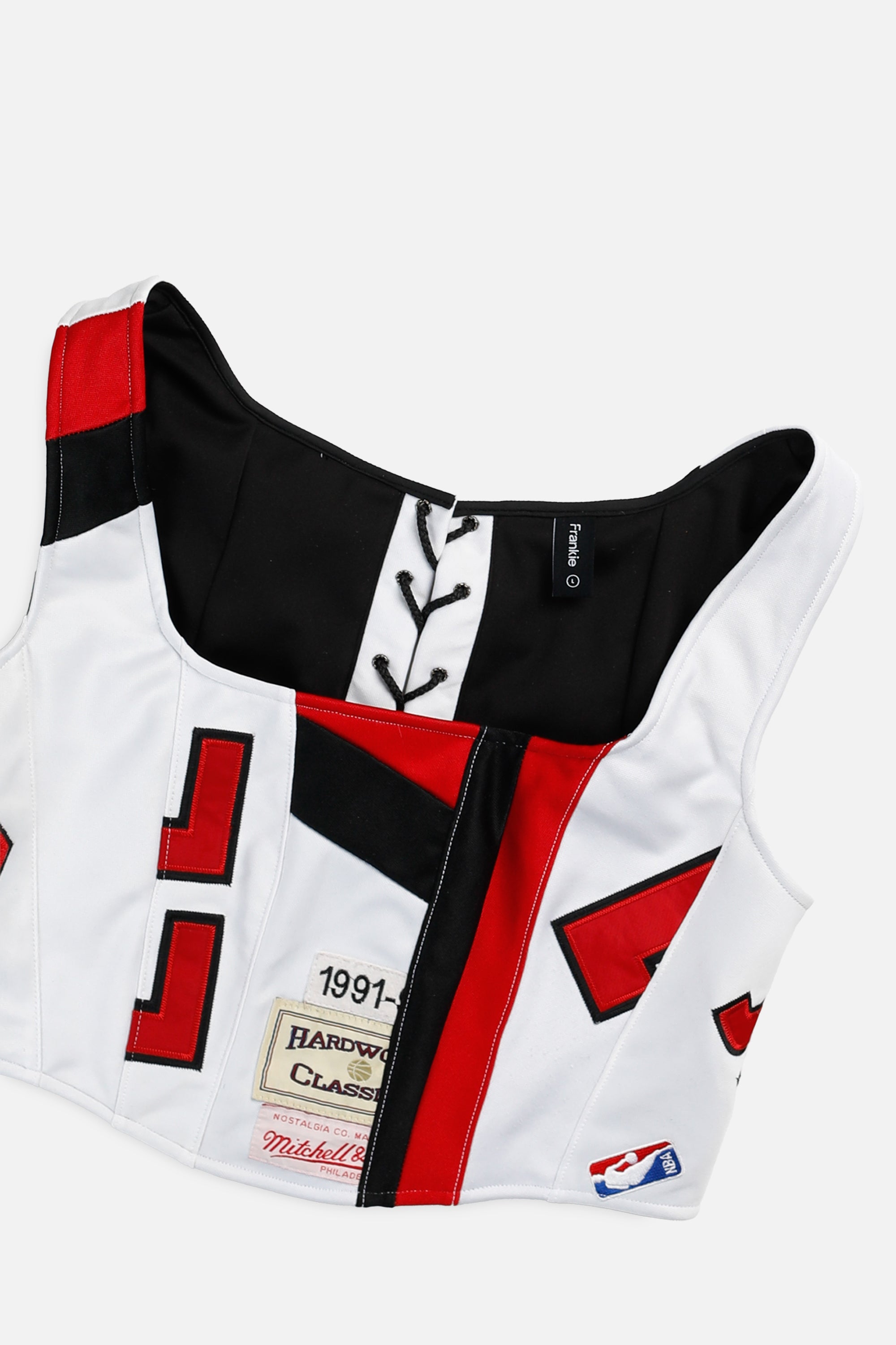 Rework Portland Trailblazers NBA Corset - L-TOPS-NBA-L-Frankie Collective Rare Vintage Streetwear Reworks