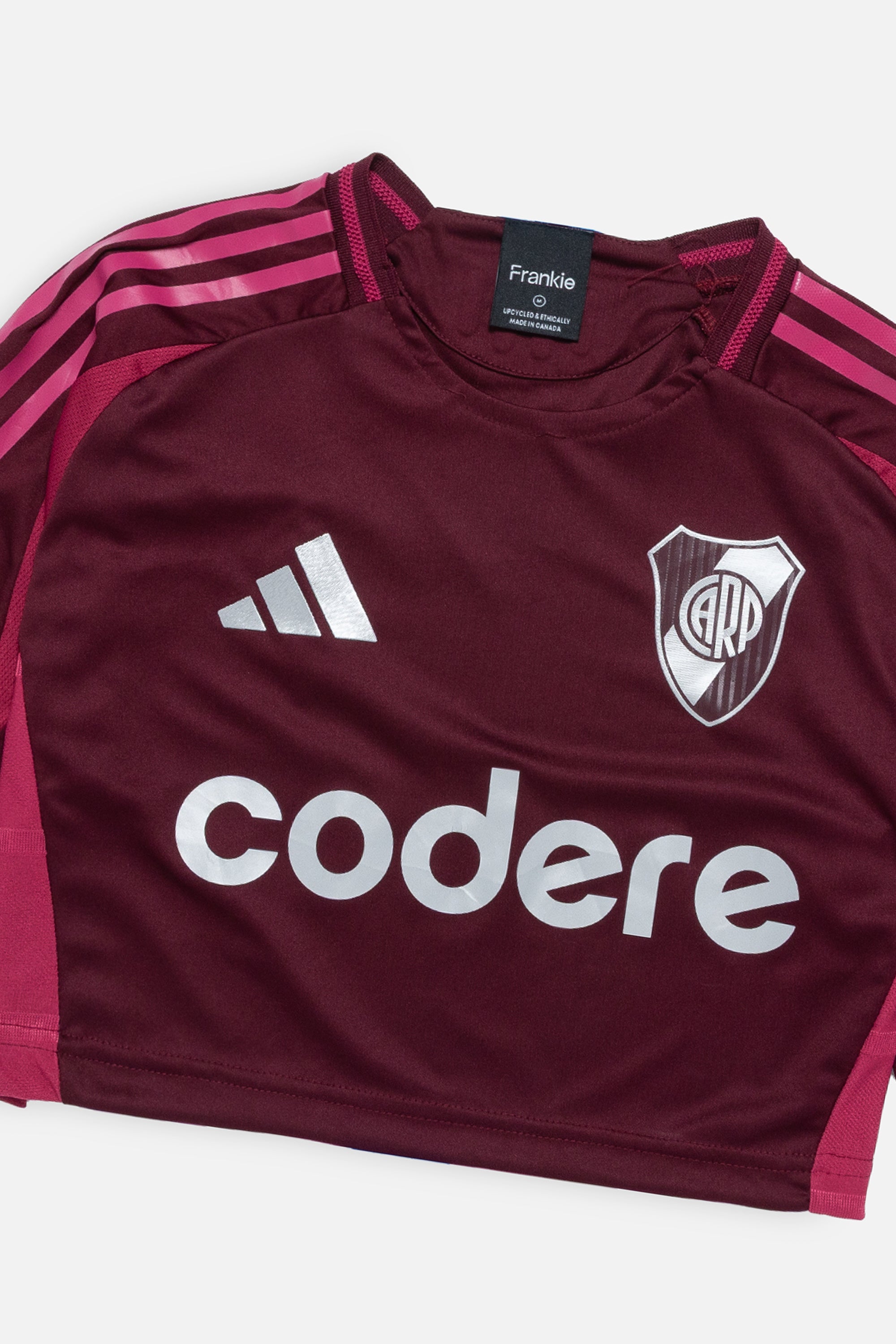Rework River Plate Crop Jersey - M-JERSEYS-Frankie Collective