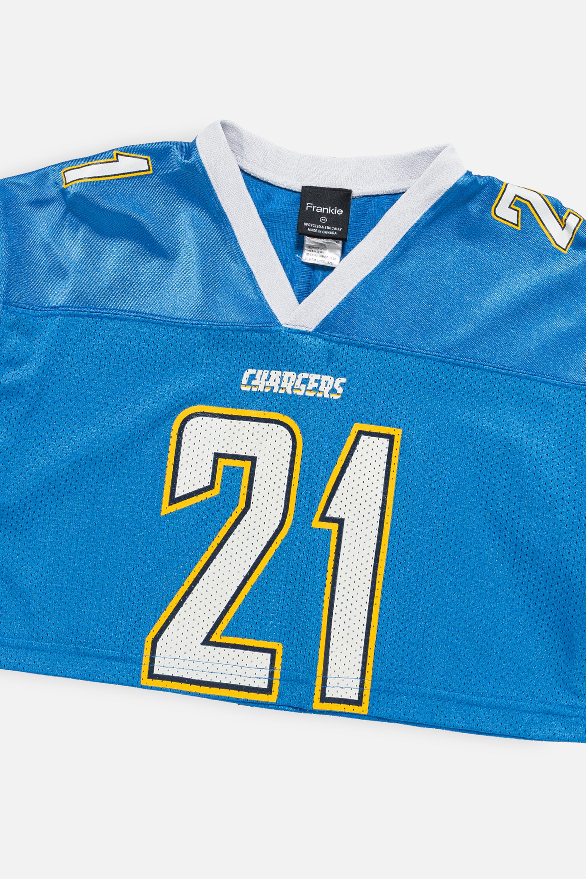 Rework San Diego Chargers Crop Jersey-NFL-Frankie Collective-Rework-Vintage-Streetwear