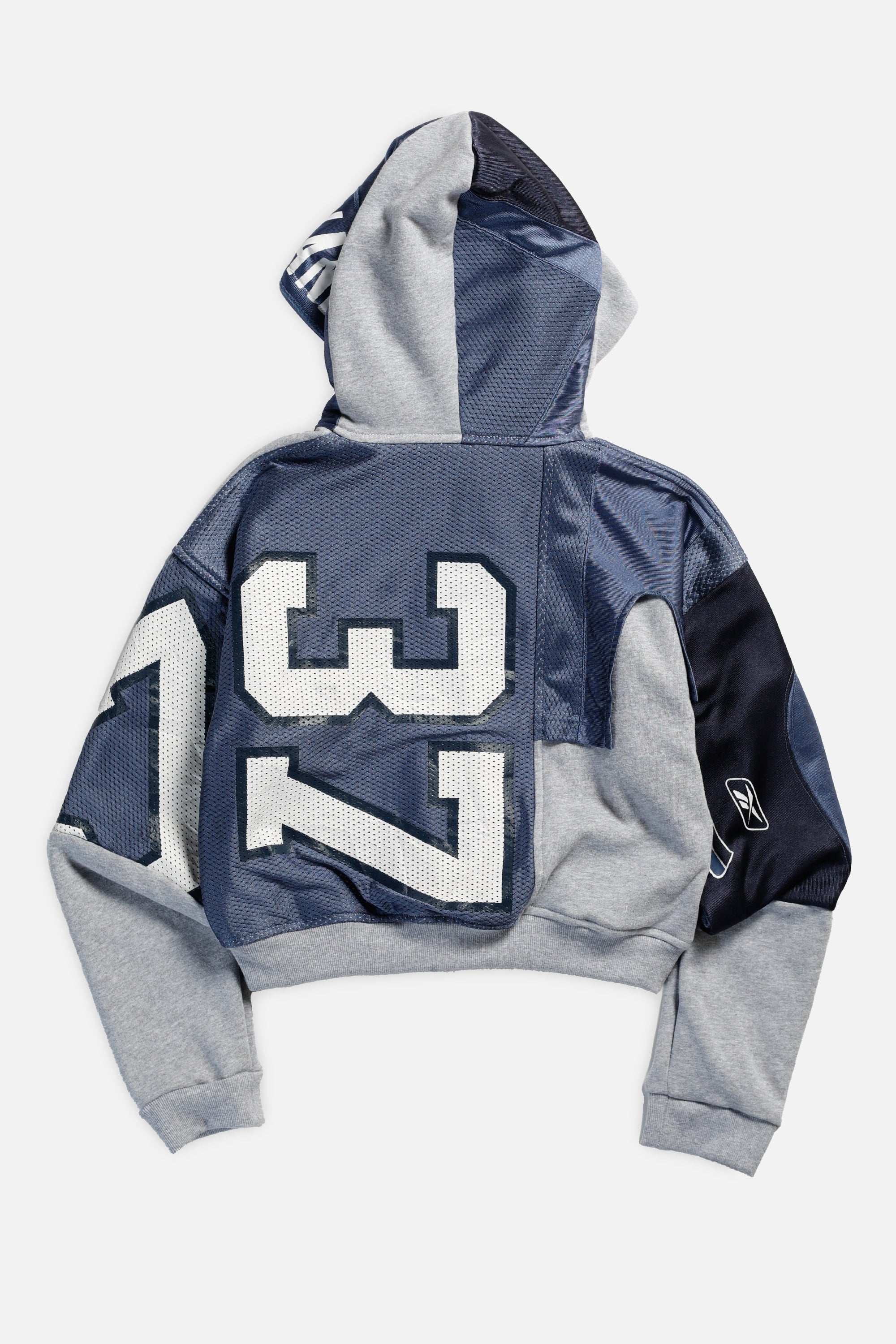 Rework Seattle Seahawks Crop Zip Hoodie - S-SWEATERS-NFL-Frankie Collective
