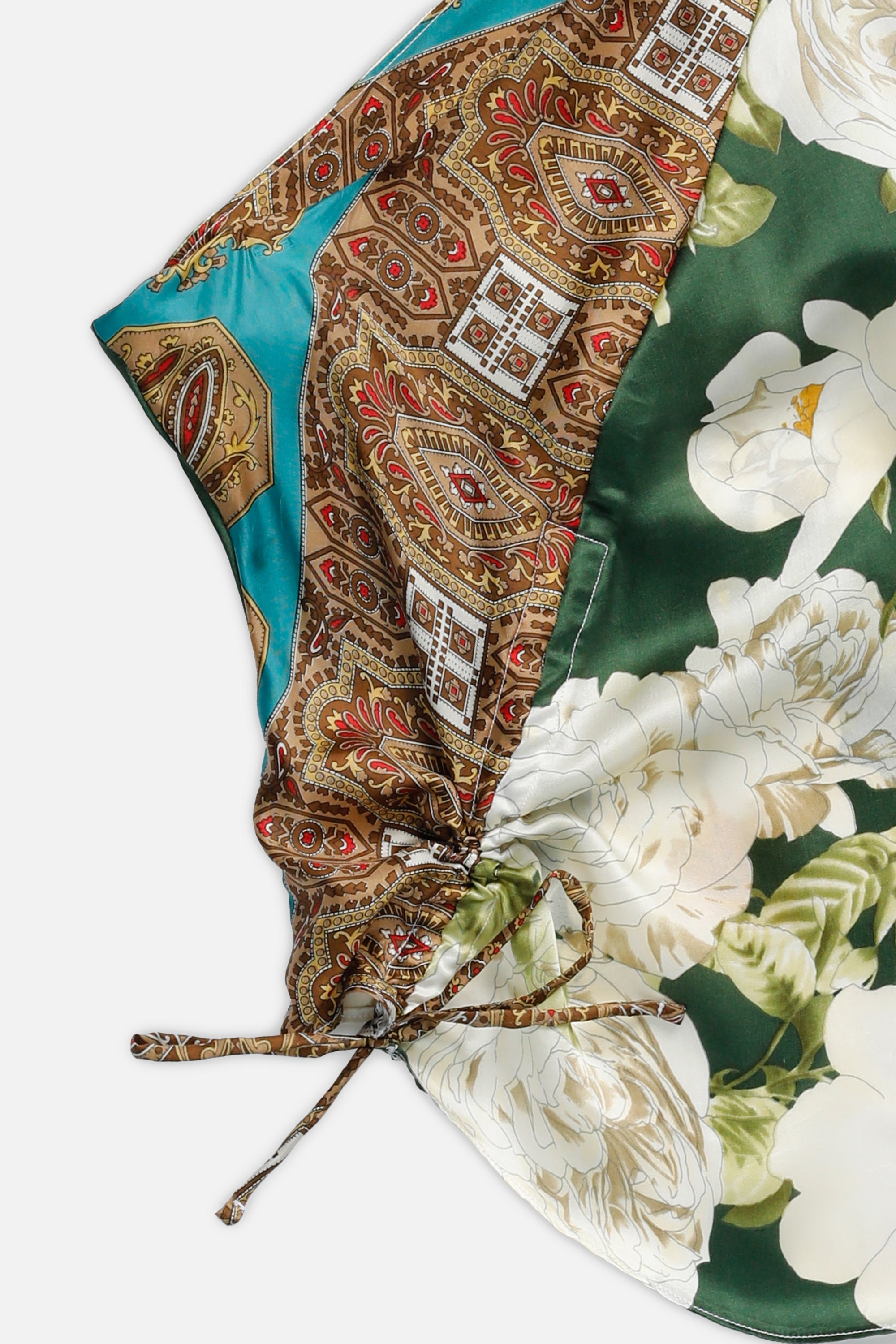 Rework Silk Scarf Ruche Tank - M-TOPS-vendor-unknown-Frankie Collective