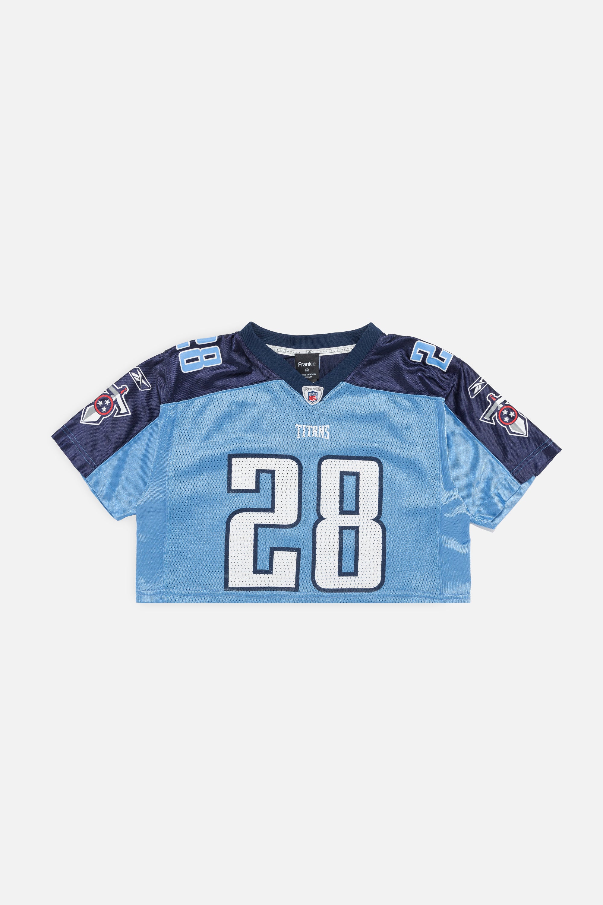 Rework Tennessee Titans Crop Jersey-NFL-Frankie Collective-Rework-Vintage-Streetwear