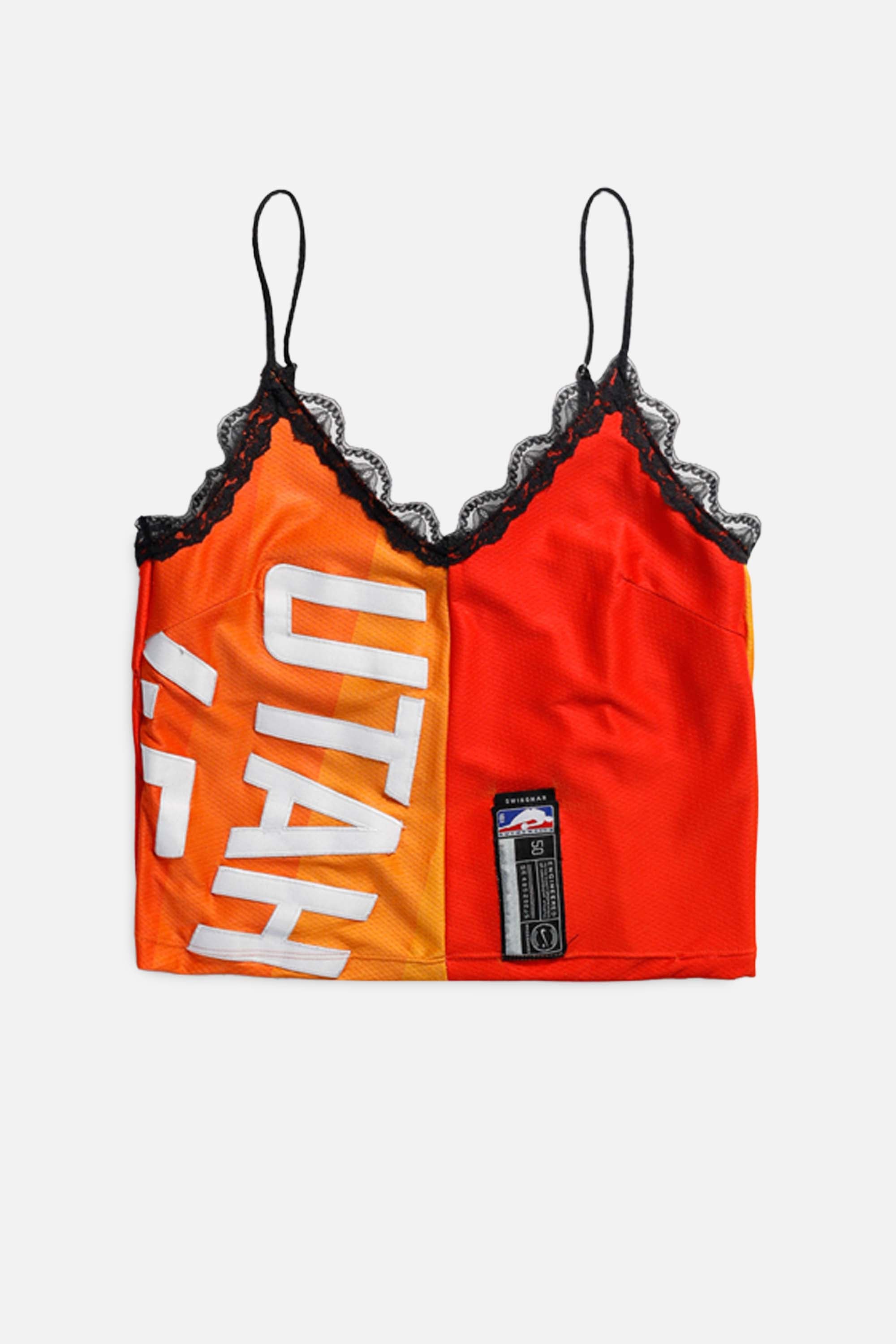Rework Utah NBA Lace Tank - S-TOPS-NBA-S-Frankie Collective Rare Vintage Streetwear Reworks