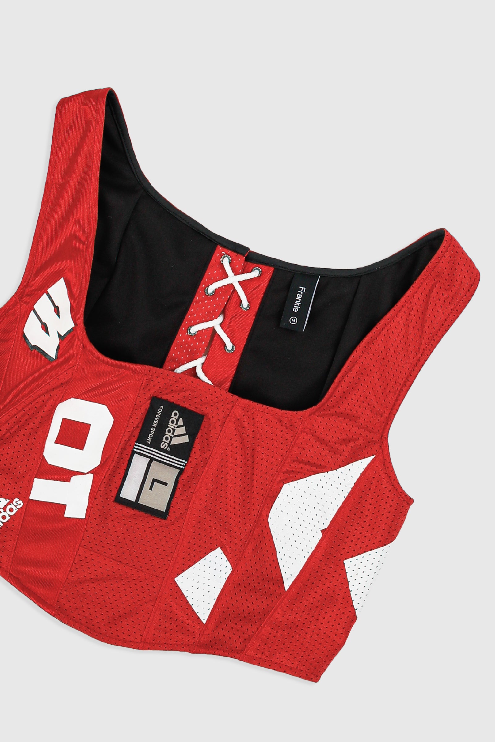 Rework Wisconsin Football Corset - M-TOPS-NFL-M-Frankie Collective Rare Vintage Streetwear Reworks