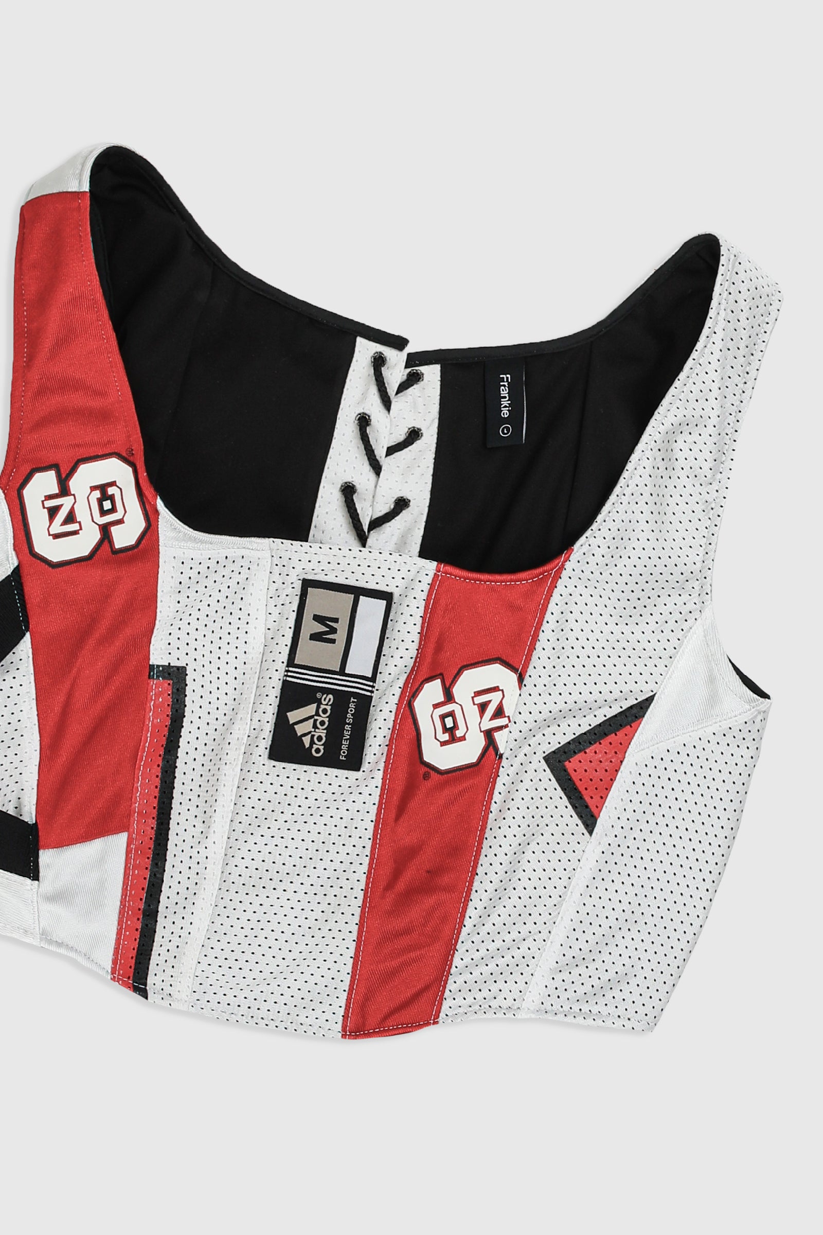 Rework Wolfpack Jersey Corset - L-TOPS-NBA-Frankie Collective Rare Vintage Streetwear Reworks