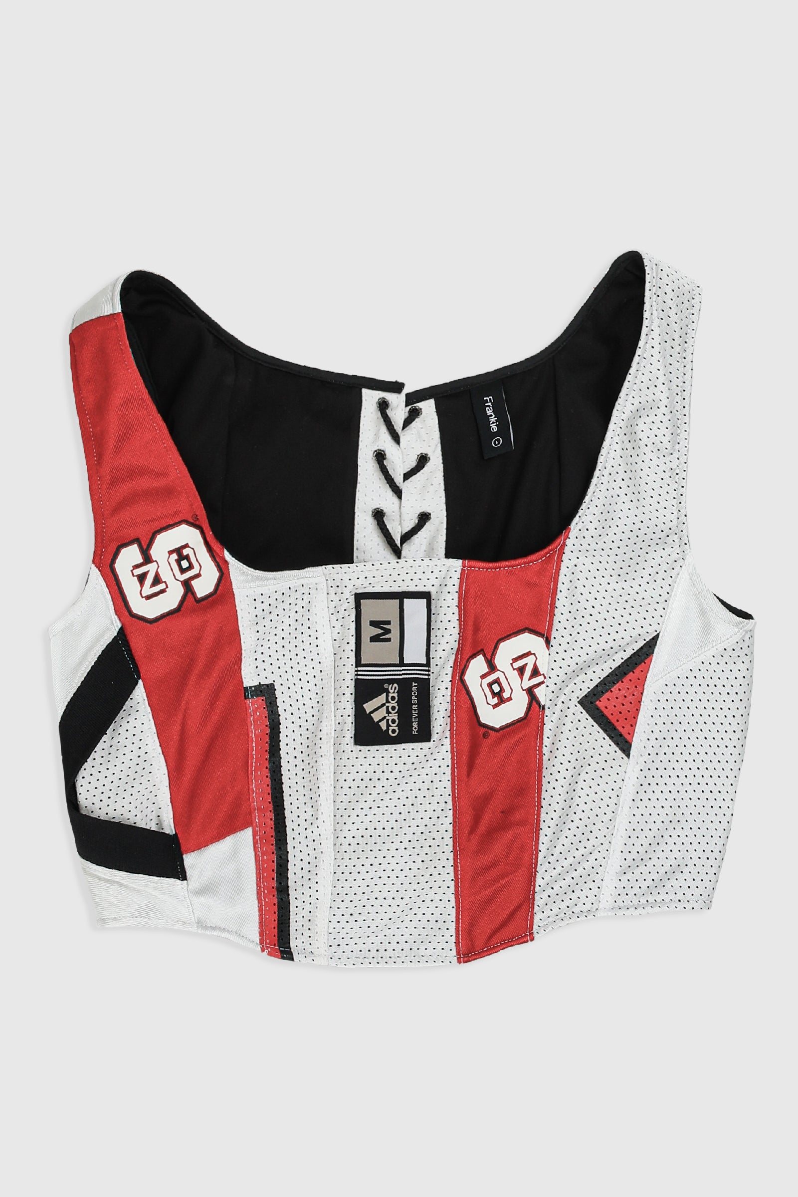 Rework Wolfpack Jersey Corset - L-TOPS-NBA-Frankie Collective Rare Vintage Streetwear Reworks
