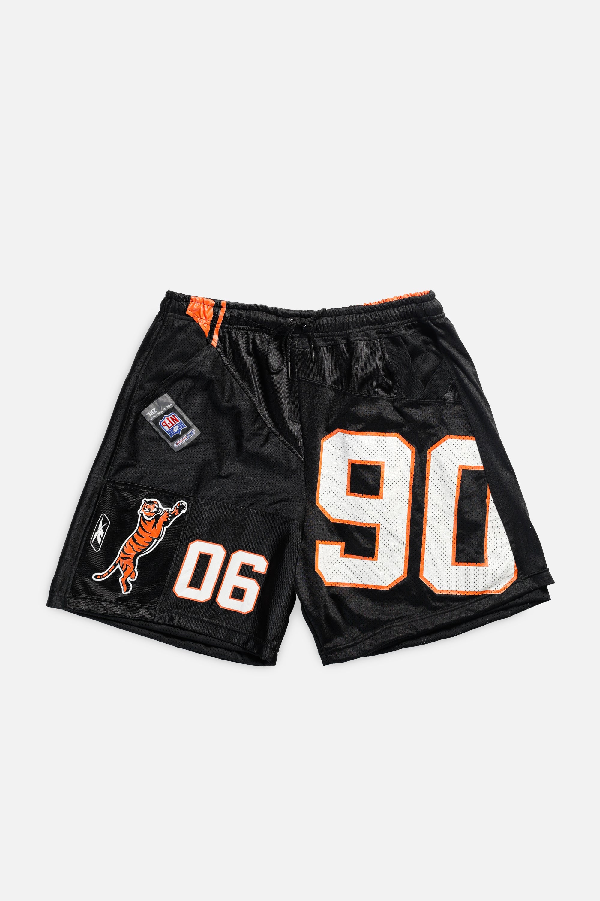 Unisex Rework Cincinnati Bengals Jersey Shorts - Women's XL - Men's L-SHORTS-NFL-Frankie Collective