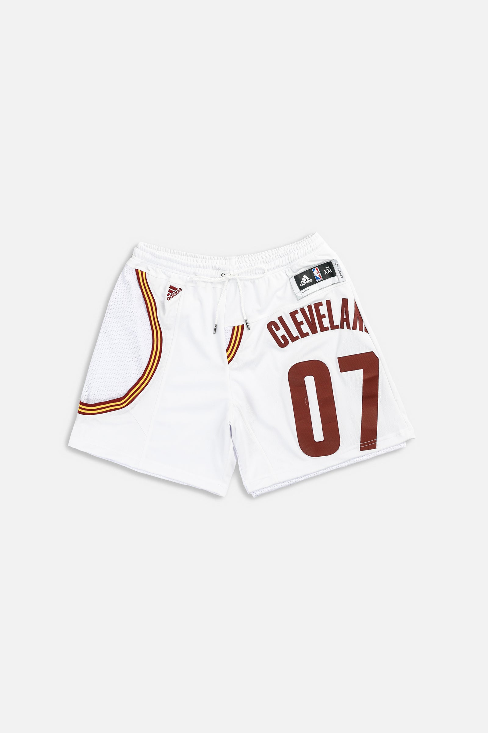 Unisex Rework Cleveland Cavaliers NBA Jersey Shorts - XL-BOTTOMS-NBA-Women's XL - Men's - L-Frankie Collective Rare Vintage Streetwear Reworks