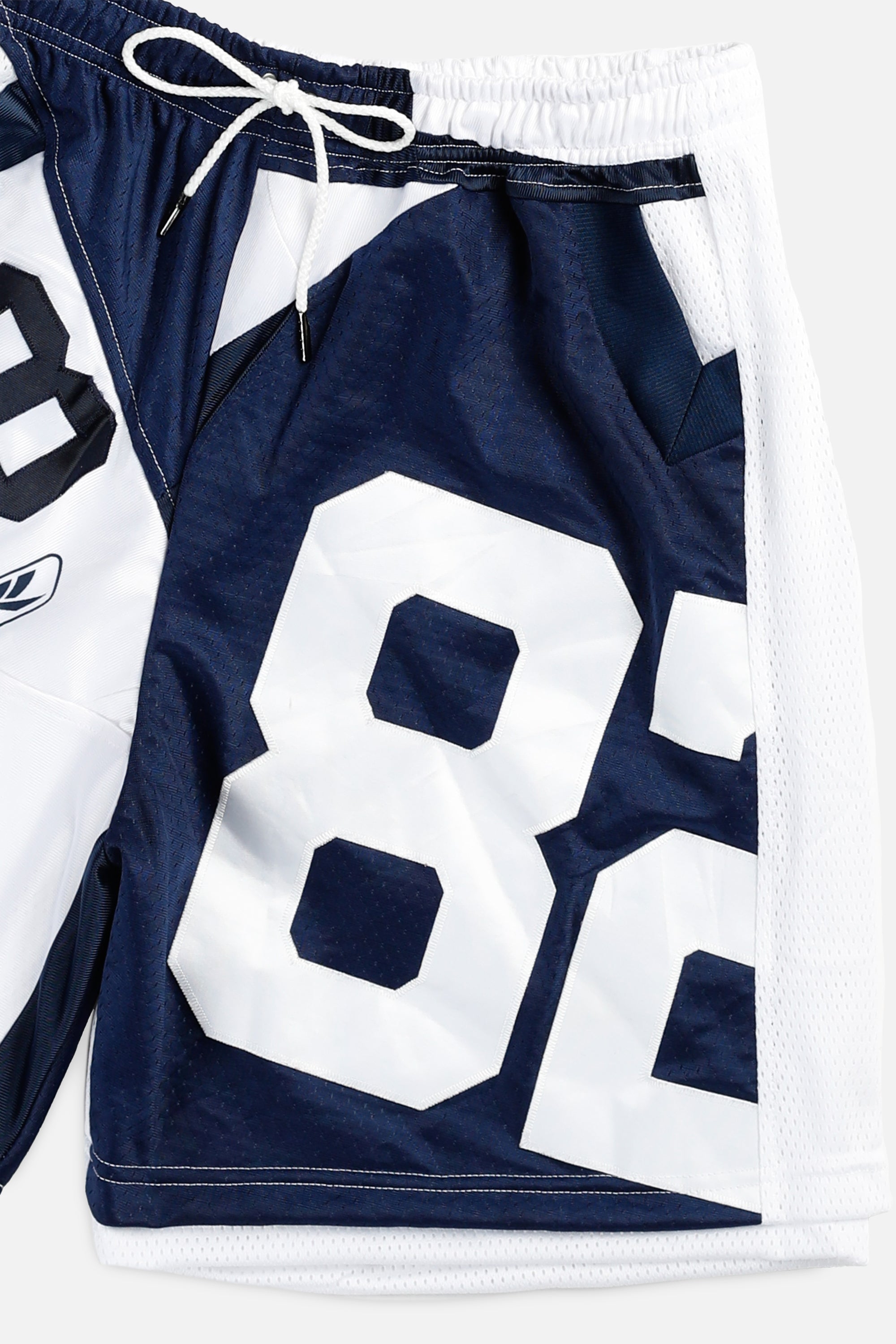 Unisex Rework Dallas Cowboys NFL Jersey Shorts - L-BOTTOMS-NFL-Women's L - Men's M-Frankie Collective Rare Vintage Streetwear Reworks