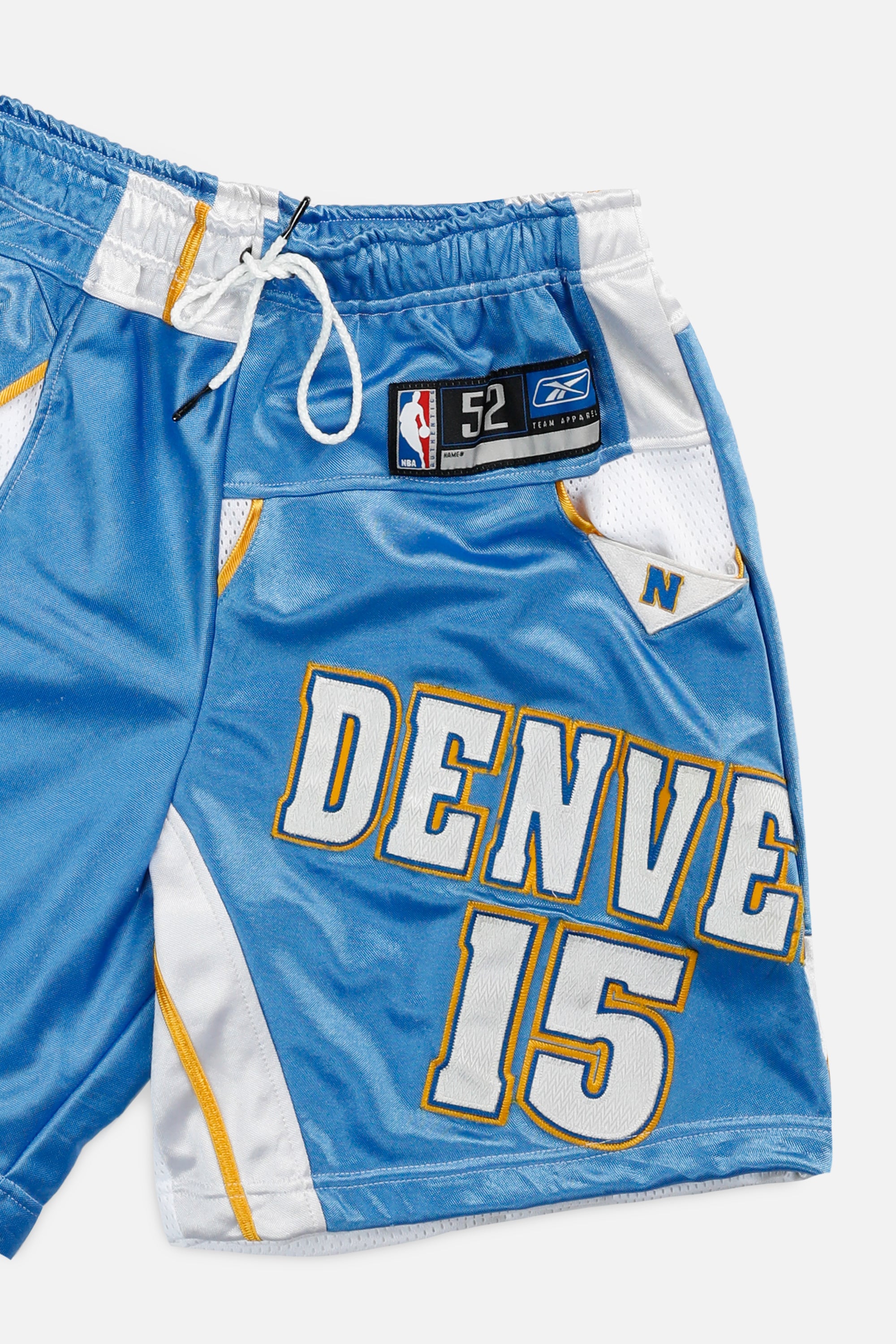 Unisex Rework Denver Nuggets NBA Jersey Shorts - S-BOTTOMS-NBA-Women's S - Men's XS-Frankie Collective Rare Vintage Streetwear Reworks