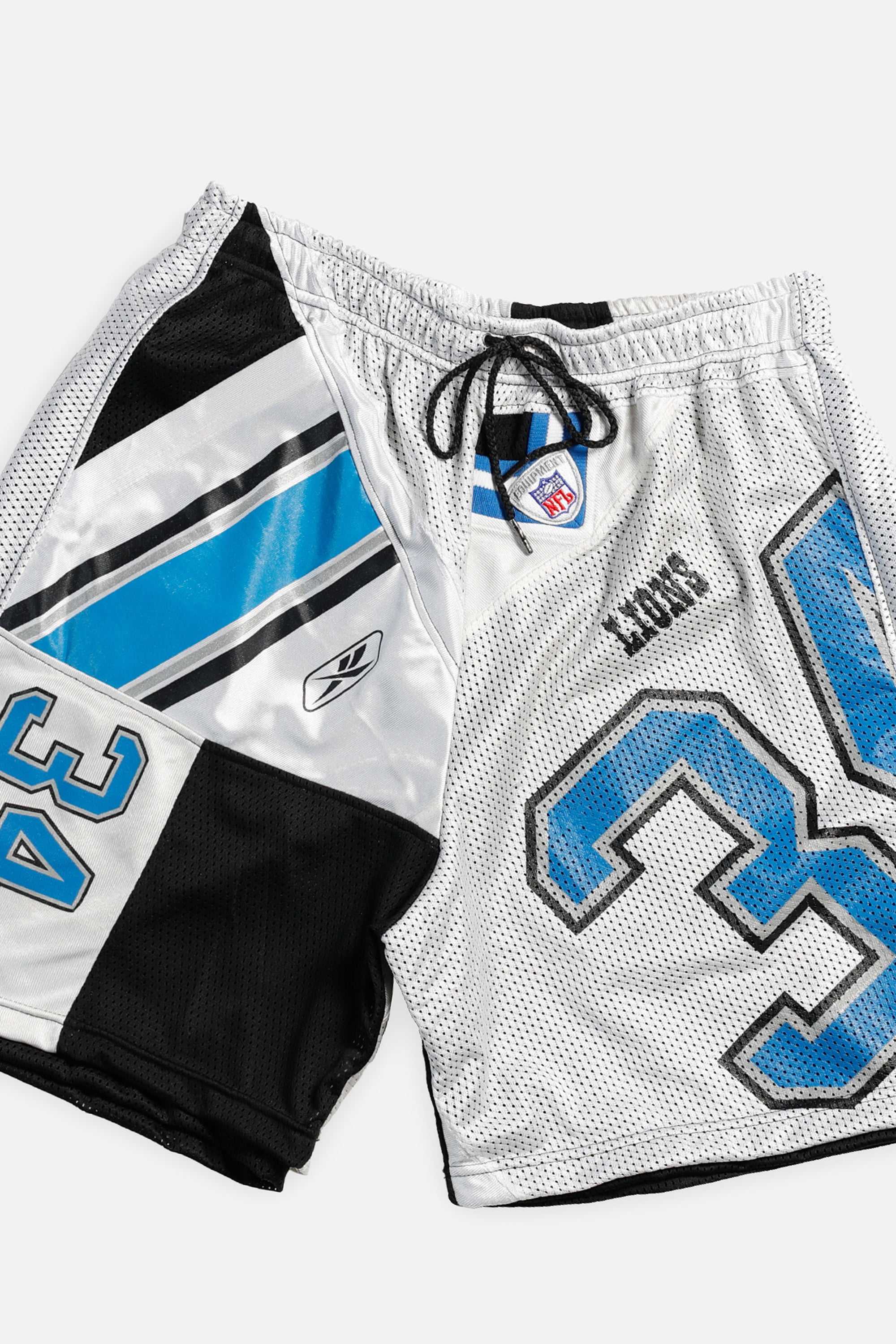 Unisex Rework Detroit Lions Jersey Shorts - Women's L - Men's M-SHORTS-NFL-Frankie Collective