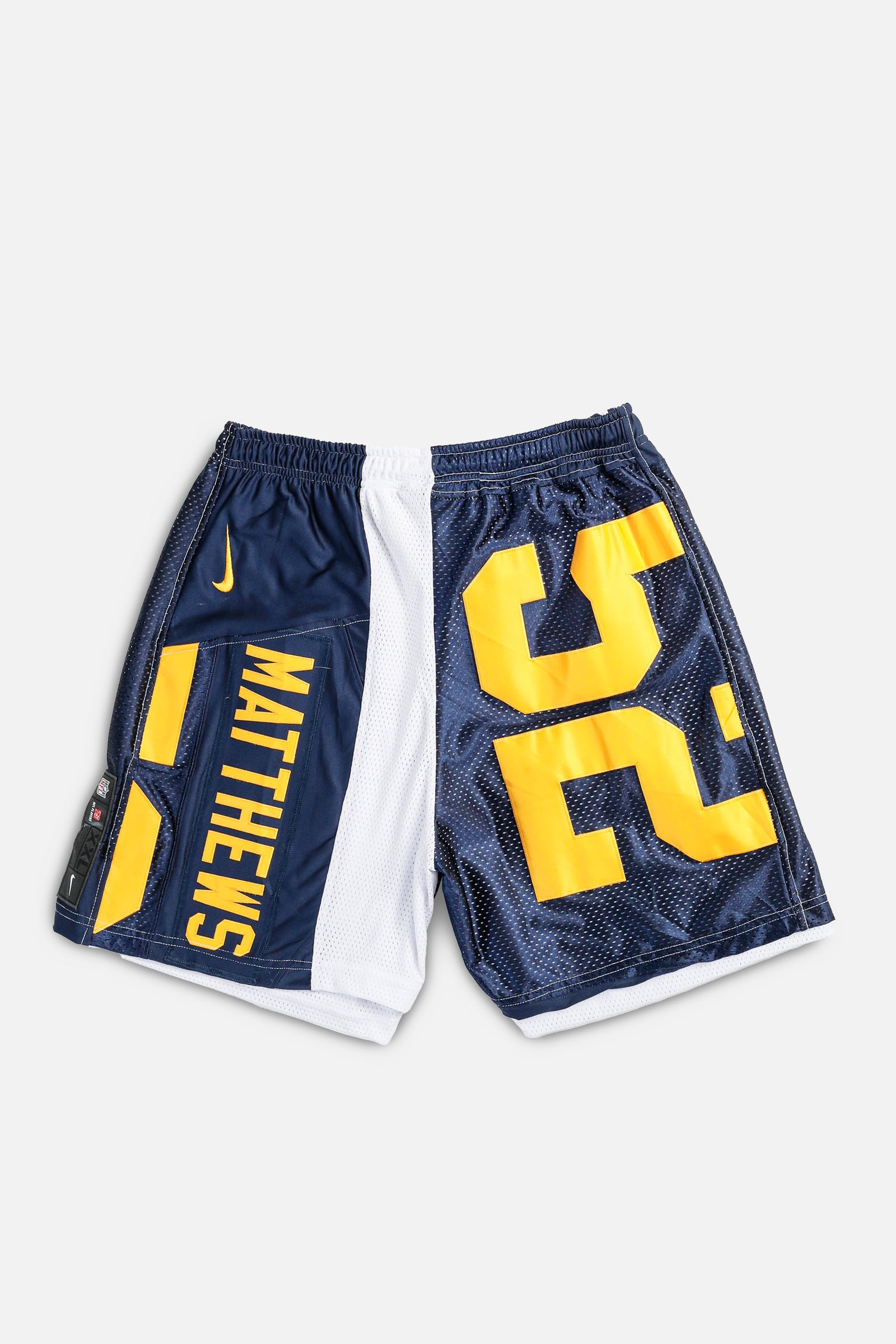 Unisex Rework Green Bay Packers NFL Jersey Shorts - L-BOTTOMS-NFL-Women's L - Men's M-Frankie Collective Rare Vintage Streetwear Reworks