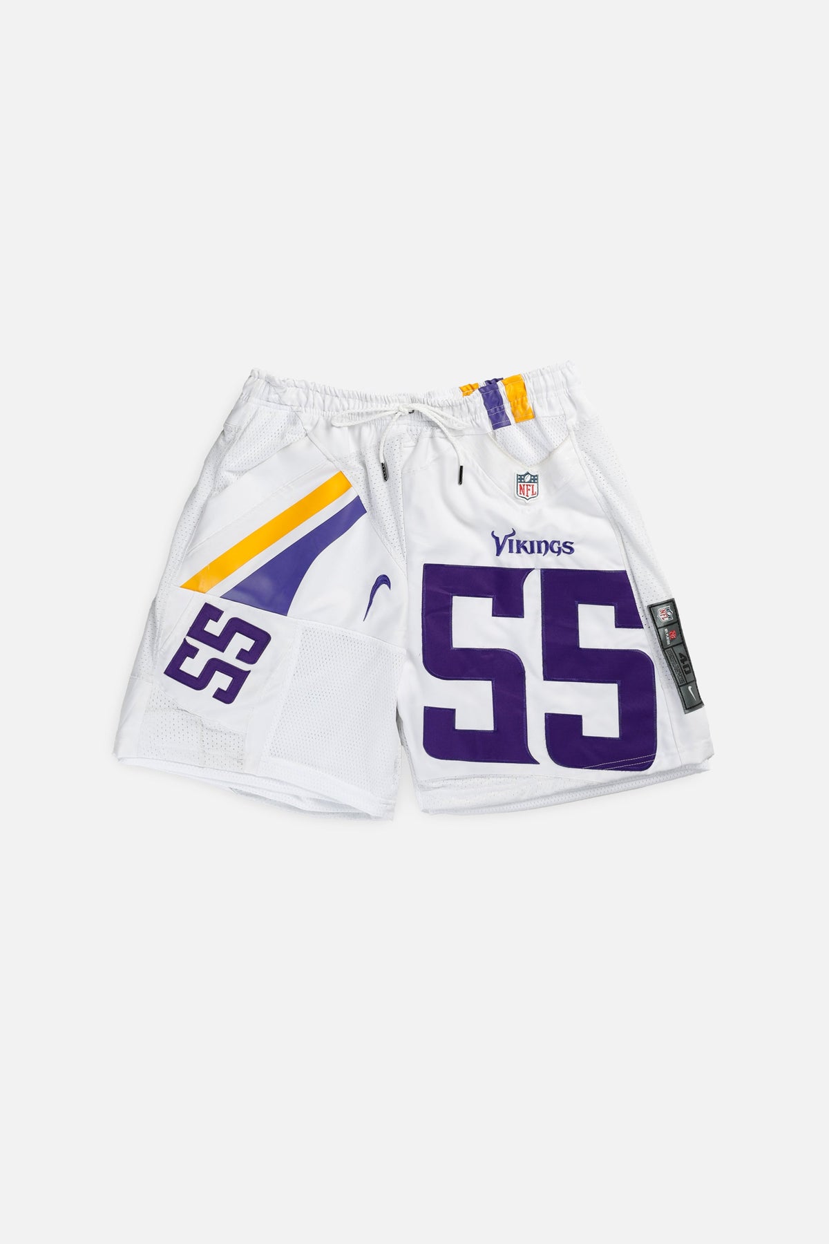 Unisex Rework Minnesota Vikings NFL Jersey Shorts - L-BOTTOMS-NFL-Women's L - Men's M-Frankie Collective Rare Vintage Streetwear Reworks