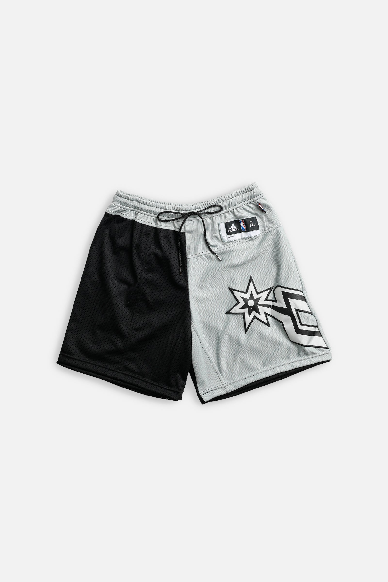 Unisex Rework San Antonio Spurs NBA Jersey Shorts - L-BOTTOMS-NBA-Women's L - Men's M-Frankie Collective Rare Vintage Streetwear Reworks
