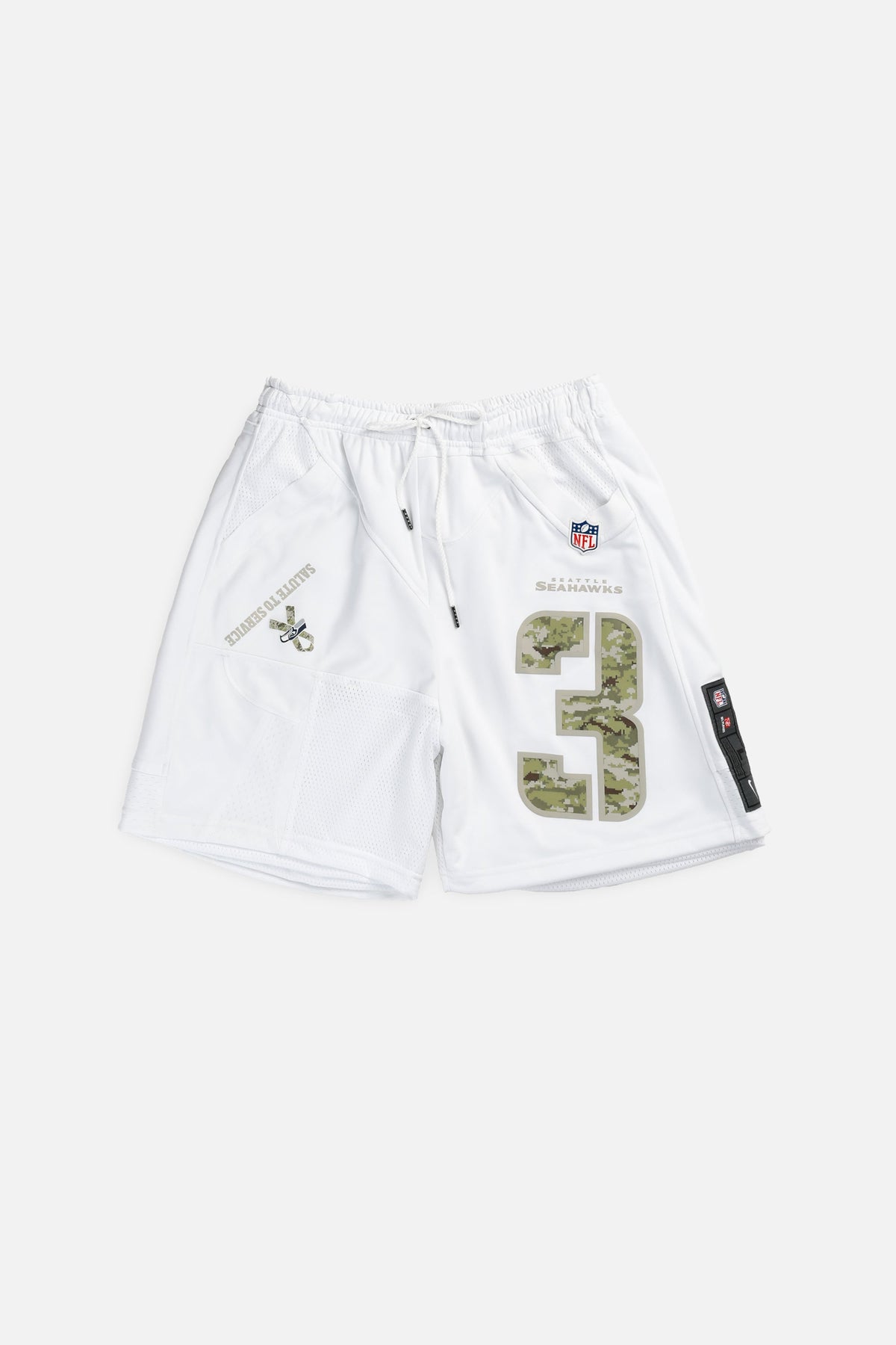 Unisex Rework Seattle Seahawks NFL Jersey Shorts - M-BOTTOMS-NFL-Women's M - Men's S-Frankie Collective Rare Vintage Streetwear Reworks