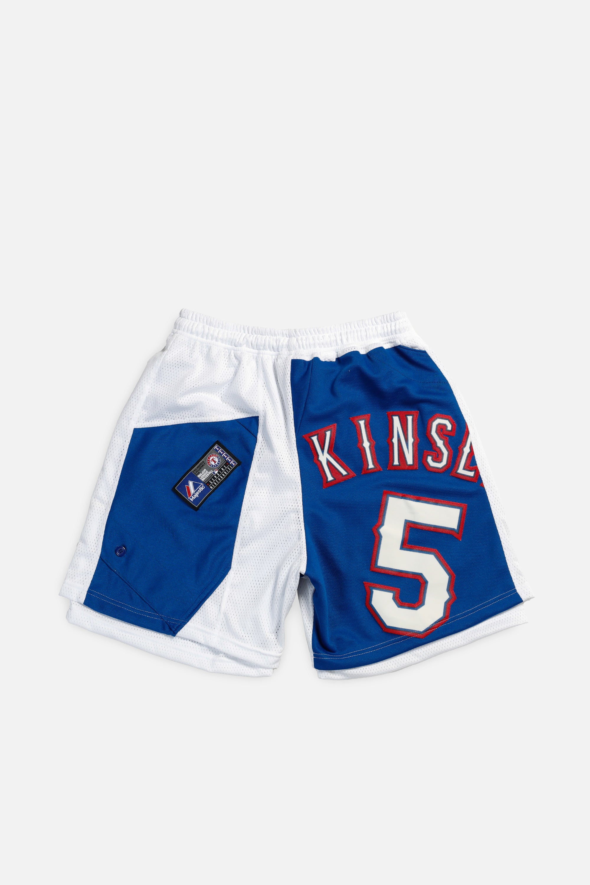 Unisex Rework Texas Rangers Jersey Shorts - Women's M - Men's S-SHORTS-MLB-Frankie Collective