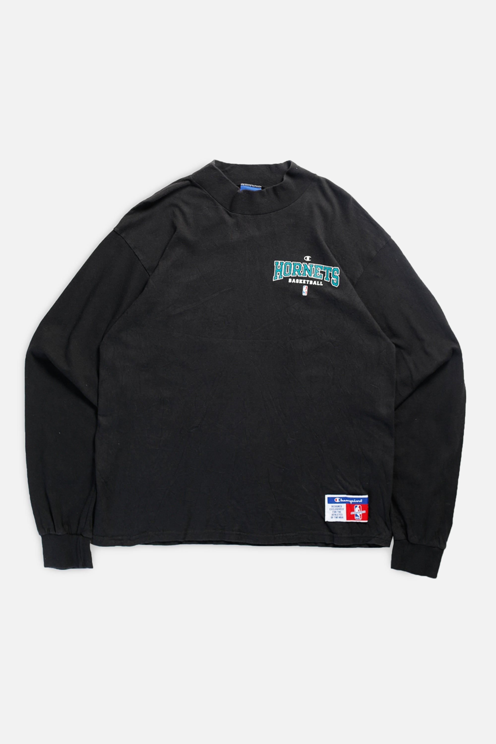 Vintage Charlotte Hornets NBA Long Sleeve Tee - L-TSHIRTS-NBA-L-Frankie Collective Rare Vintage Streetwear Reworks