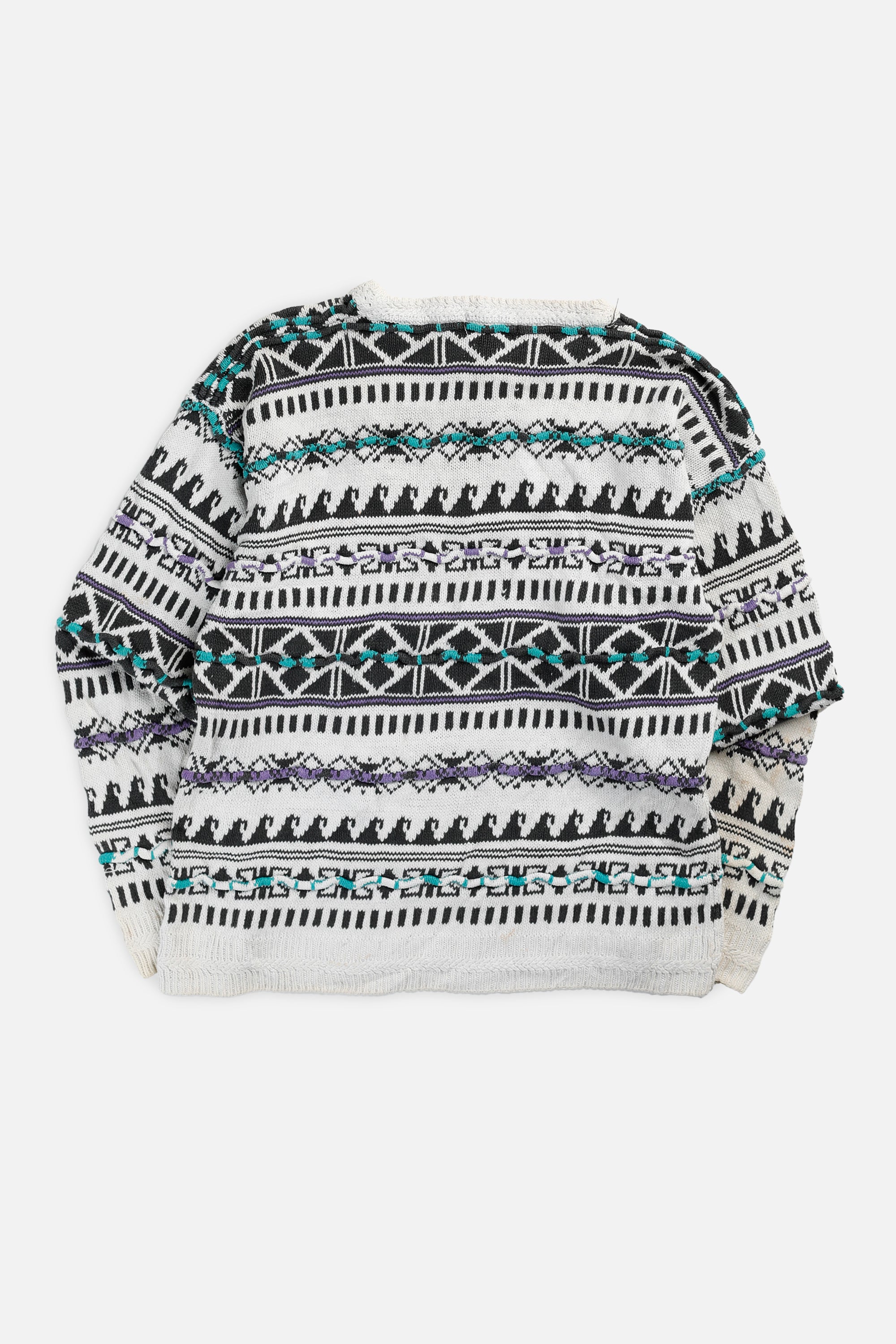 Vintage Coogi Style Knit Sweater - L-SWEATERS-vendor-unknown-L-Frankie Collective Rare Vintage Streetwear Reworks