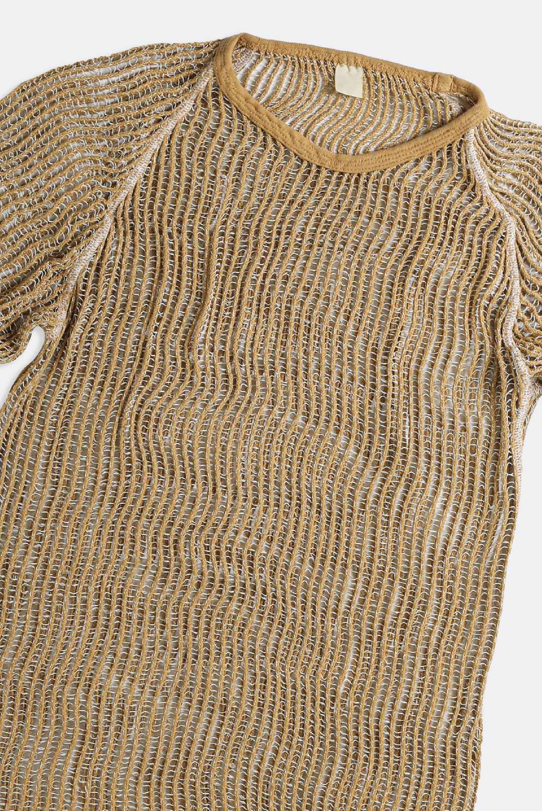 Vintage Knitted Shirt - Brown, White, Tan, Olive, Dark Green, Charcoal-TSHIRTS-vendor-unknown-Brown-Frankie Collective Rare Vintage Streetwear Reworks