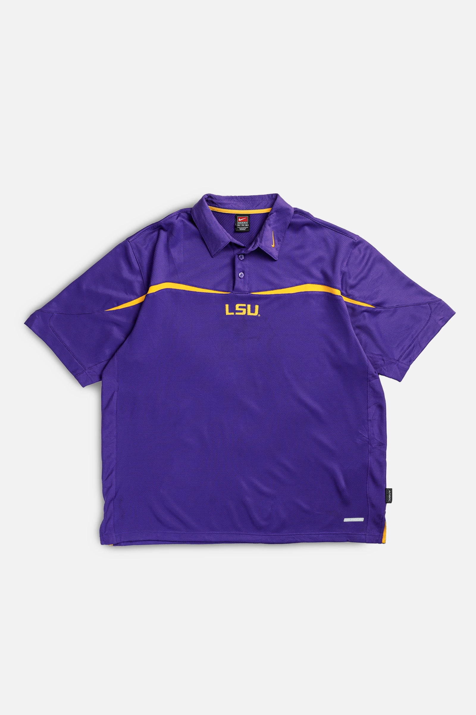 Vintage Nike LSU Collared Tee - XL-TOPS-Nike-XL-Frankie Collective Rare Vintage Streetwear Reworks
