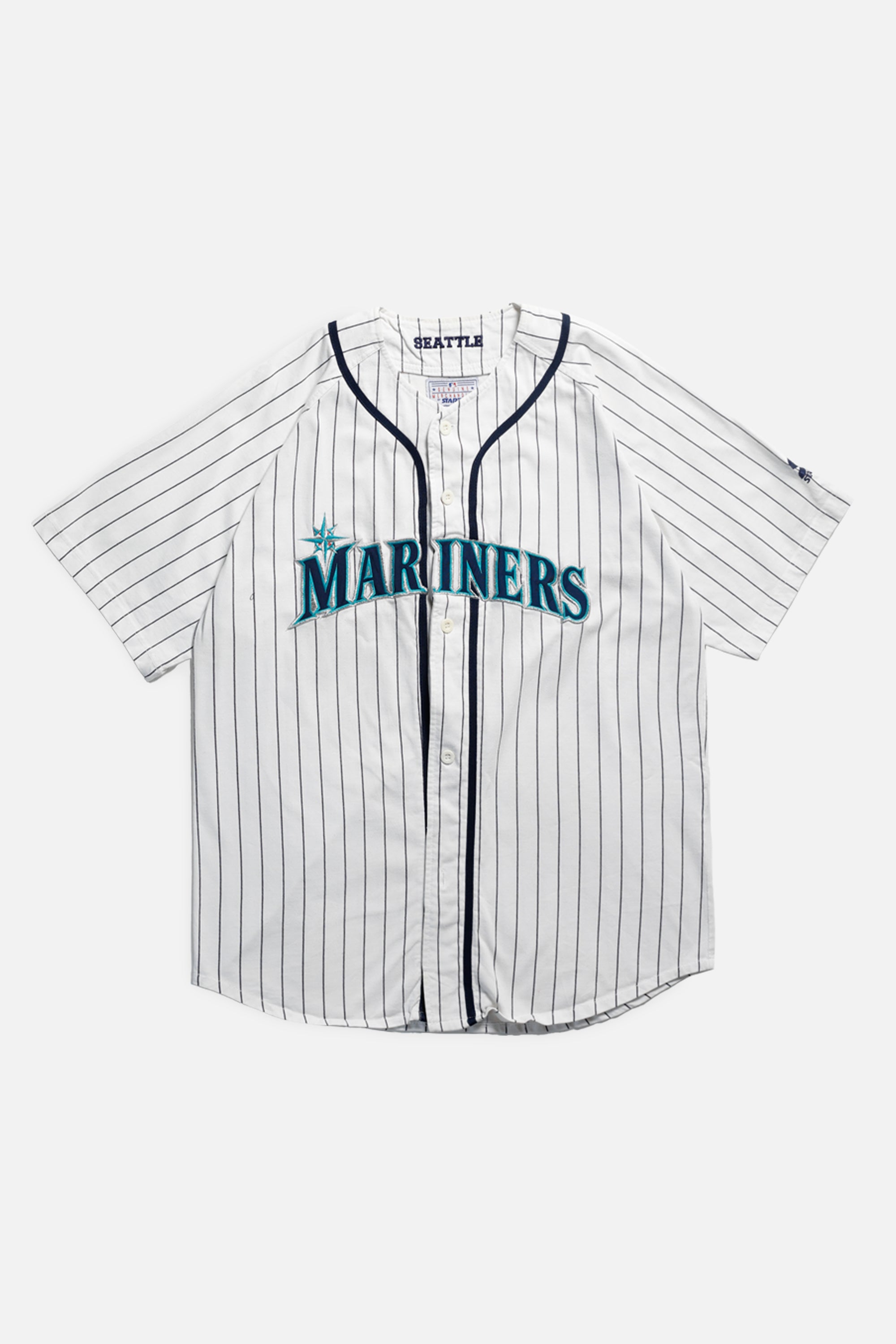 Vintage Seattle Mariners MLB Starter Jersey - L-JERSEYS-MLB-L-Frankie Collective Rare Vintage Streetwear Reworks