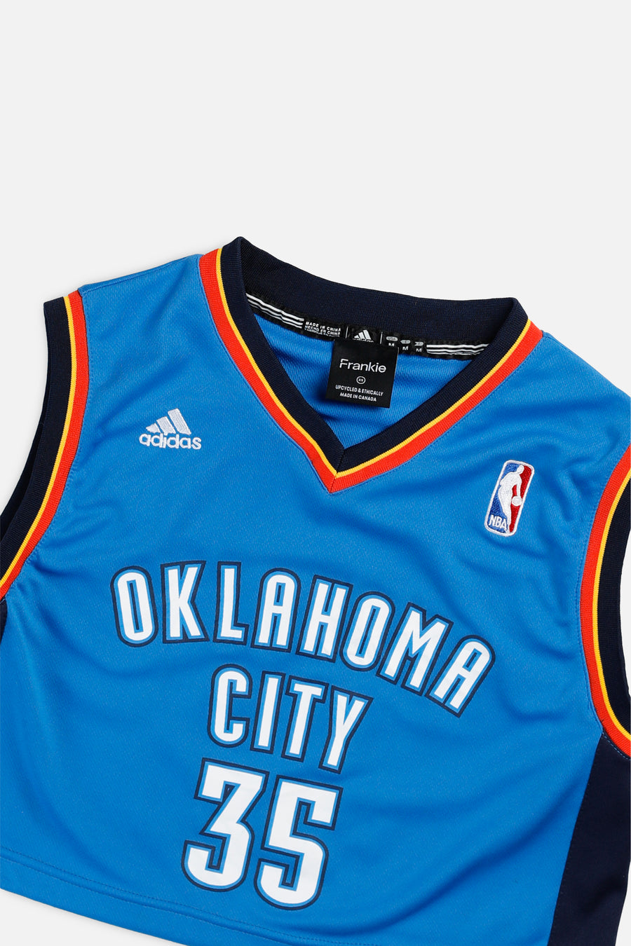 Rework Oklahoma City Thunder NBA Crop Jersey - XS