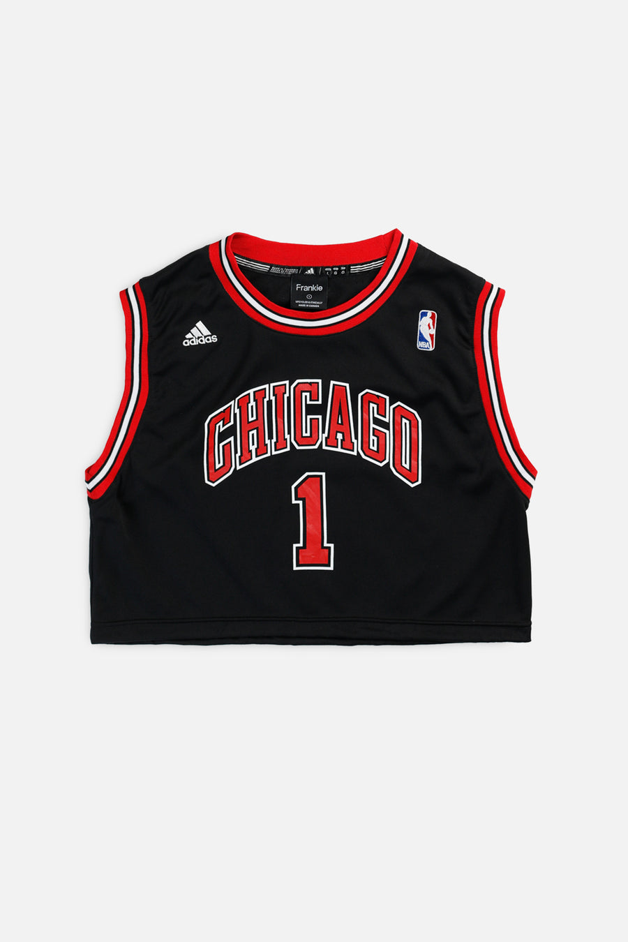 Rework Chicago Bulls NBA Crop Jersey - S