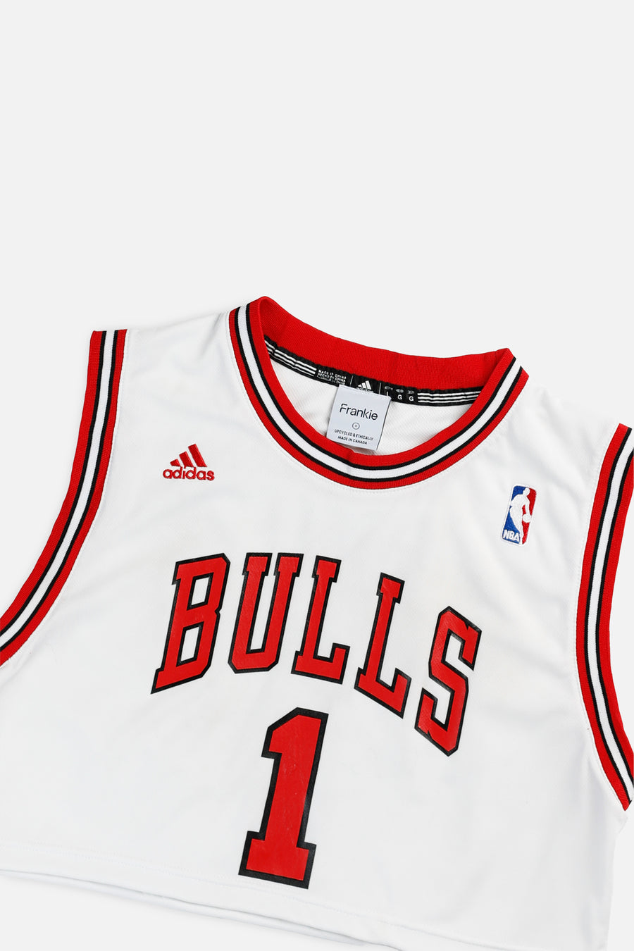 Rework Chicago Bulls NBA Crop Jersey - S