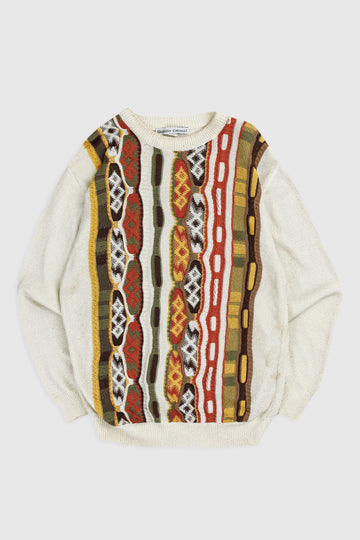 Vintage Coogi Style Knit Sweater - M