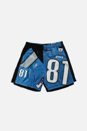 Unisex Rework Detroit Lions NFL Jersey Shorts - L