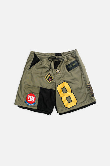 Unisex Rework NY Giants NFL Jersey Shorts - L