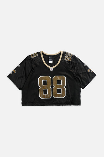 Rework Crop New Orleans Saints NFL Jersey - L