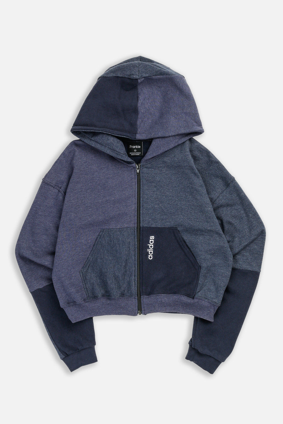 Rework Adidas Crop Zip Hoodie - XS