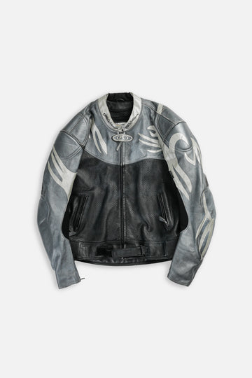 Vintage Racing Leather Jacket - XL