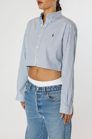 Rework Oxford Crop Shirt - S