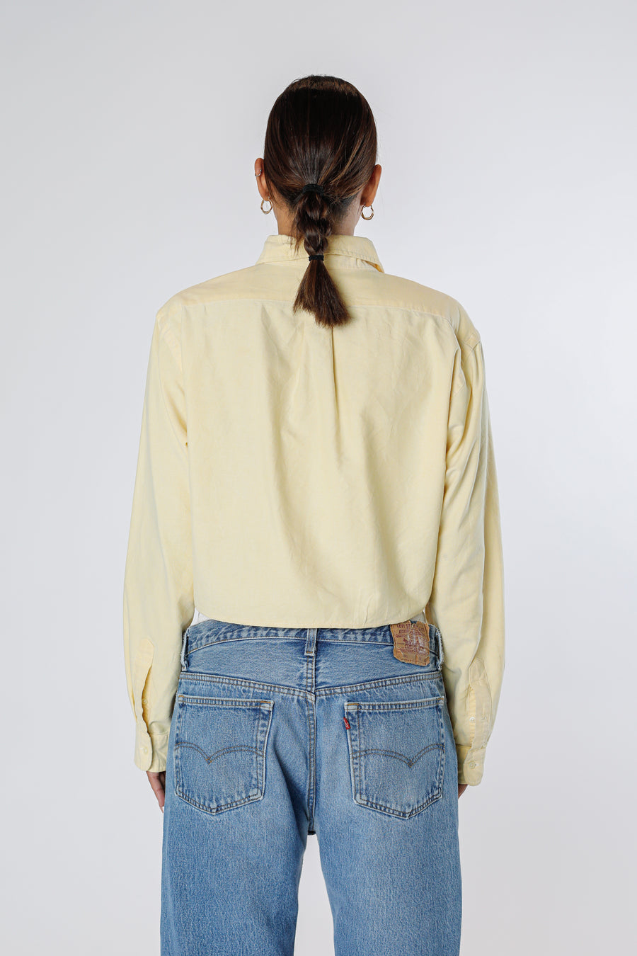 Rework Oxford Crop Shirt - M, L