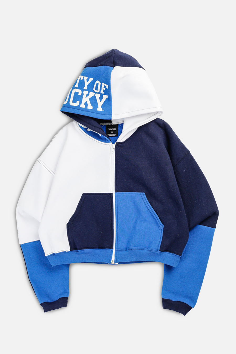 Rework Varsity Crop Zip Hoodie - XS