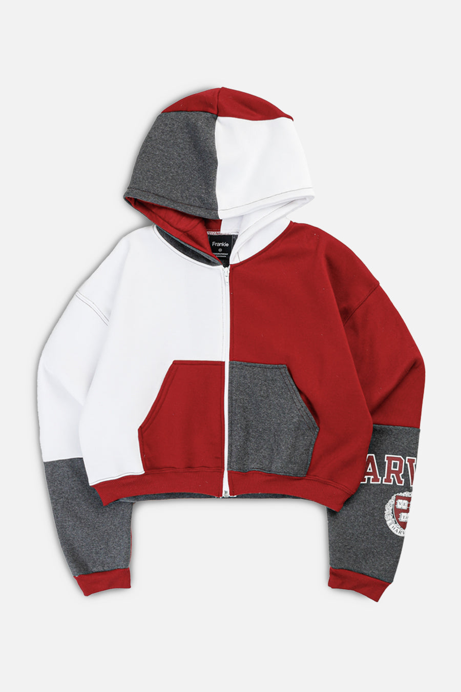 Rework Varsity Crop Zip Hoodie - XS