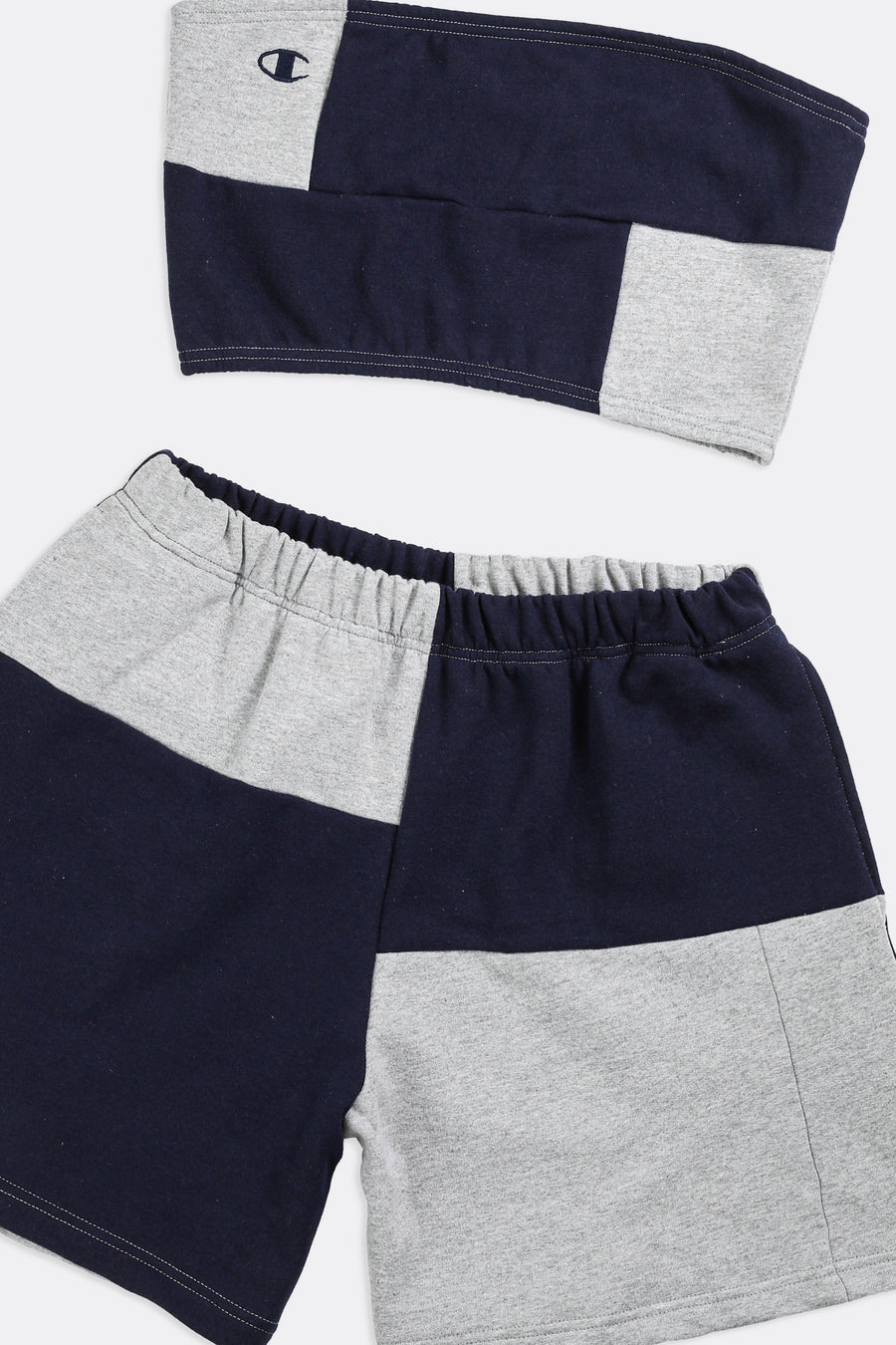 Rework Champion Patchwork Sweatshorts Set - L