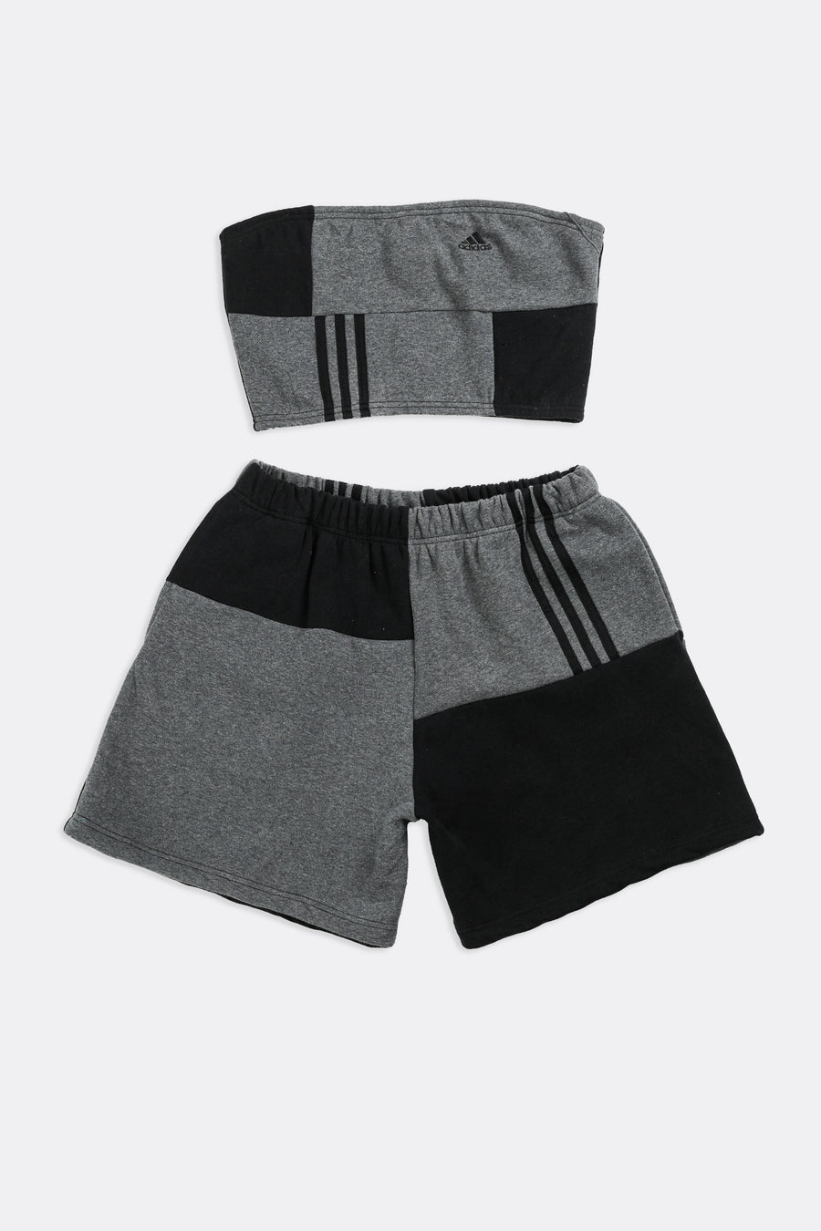 Rework Adidas Patchwork Sweatshorts Set - L