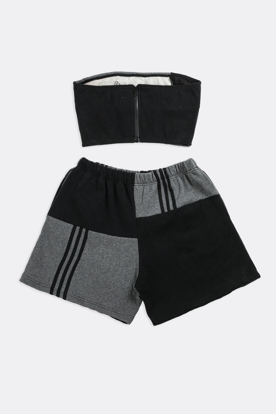 Rework Adidas Patchwork Sweatshorts Set - L