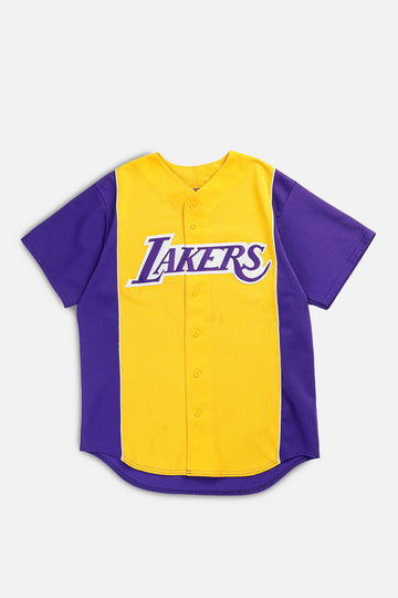 Vintage LA Lakers NBA Baseball Jersey - L