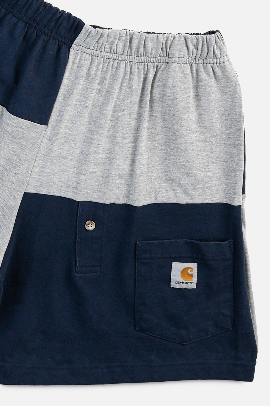 Unisex Rework Carhartt Patchwork Tee Shorts - L