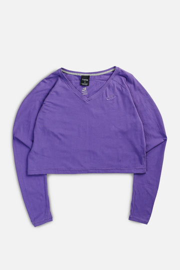 Rework Nike Crop Long Sleeve Tee - M