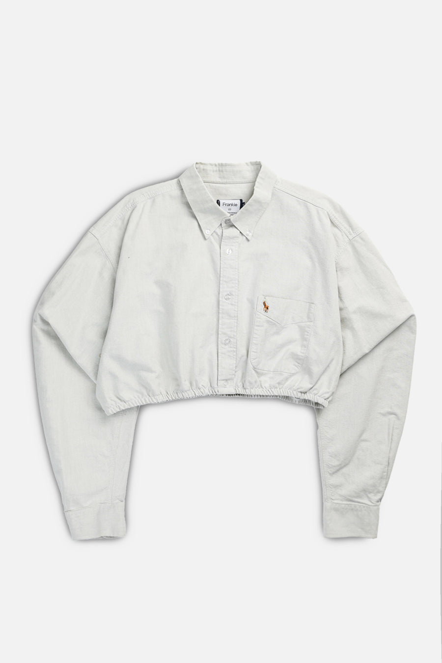 Rework Oxford Cinch Crop Shirt - XXL