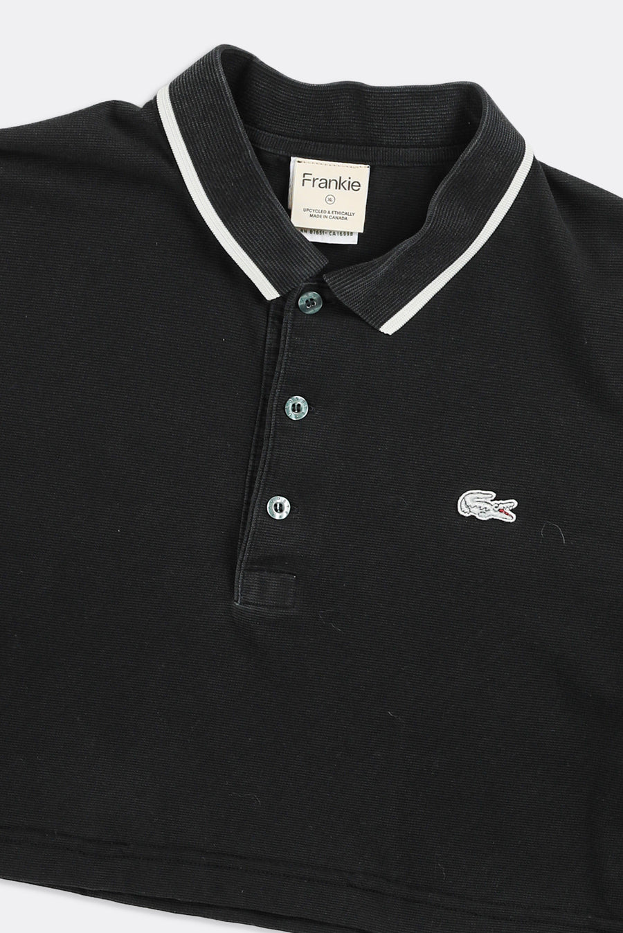 Rework Lacoste Collared Crop Tee - XL