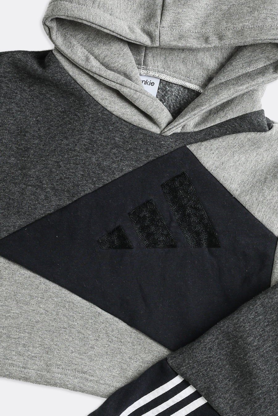 Rework Adidas Patchwork Crop Sweatshirt - S