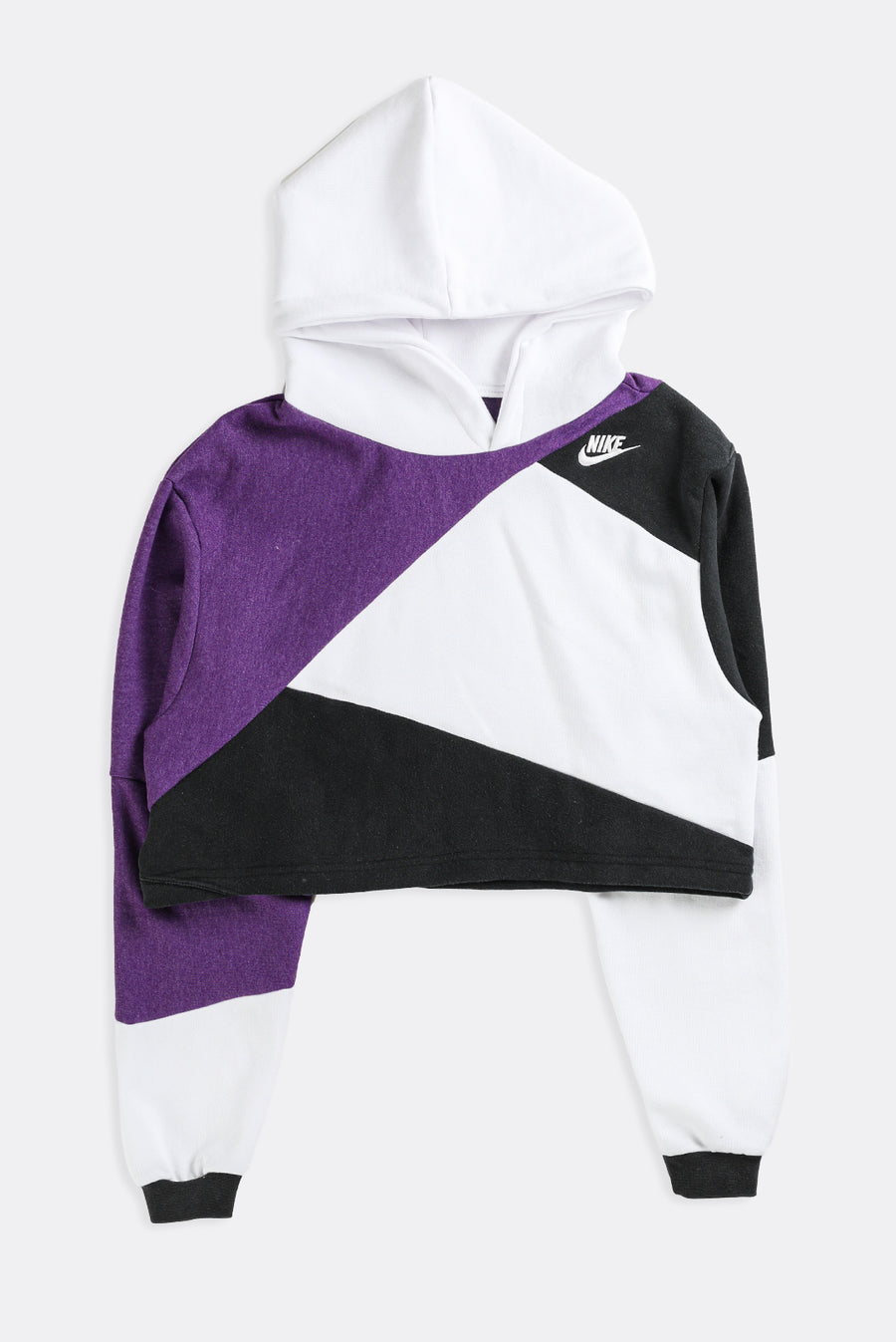 Rework Nike Patchwork Crop Sweatshirt - S