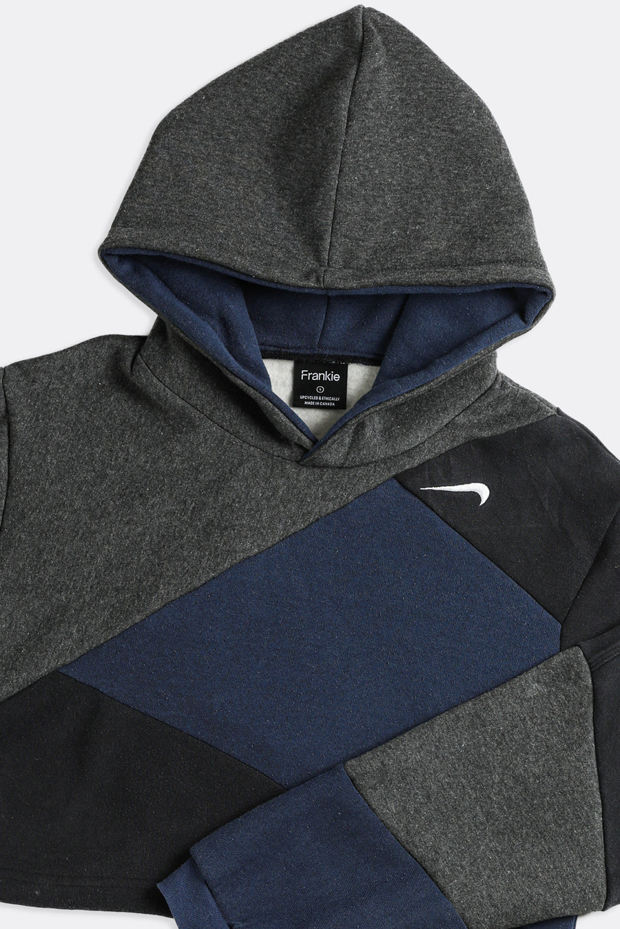 Rework Nike Patchwork Crop Sweatshirt - S